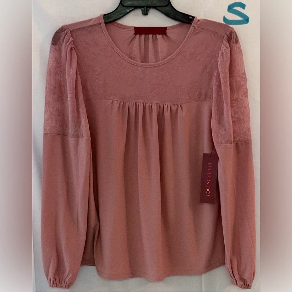 Lovely Mauve Lace Women's Blouse